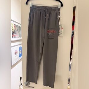 NWT The Laundry Room Gray Coors Light Sweatpants Size Medium